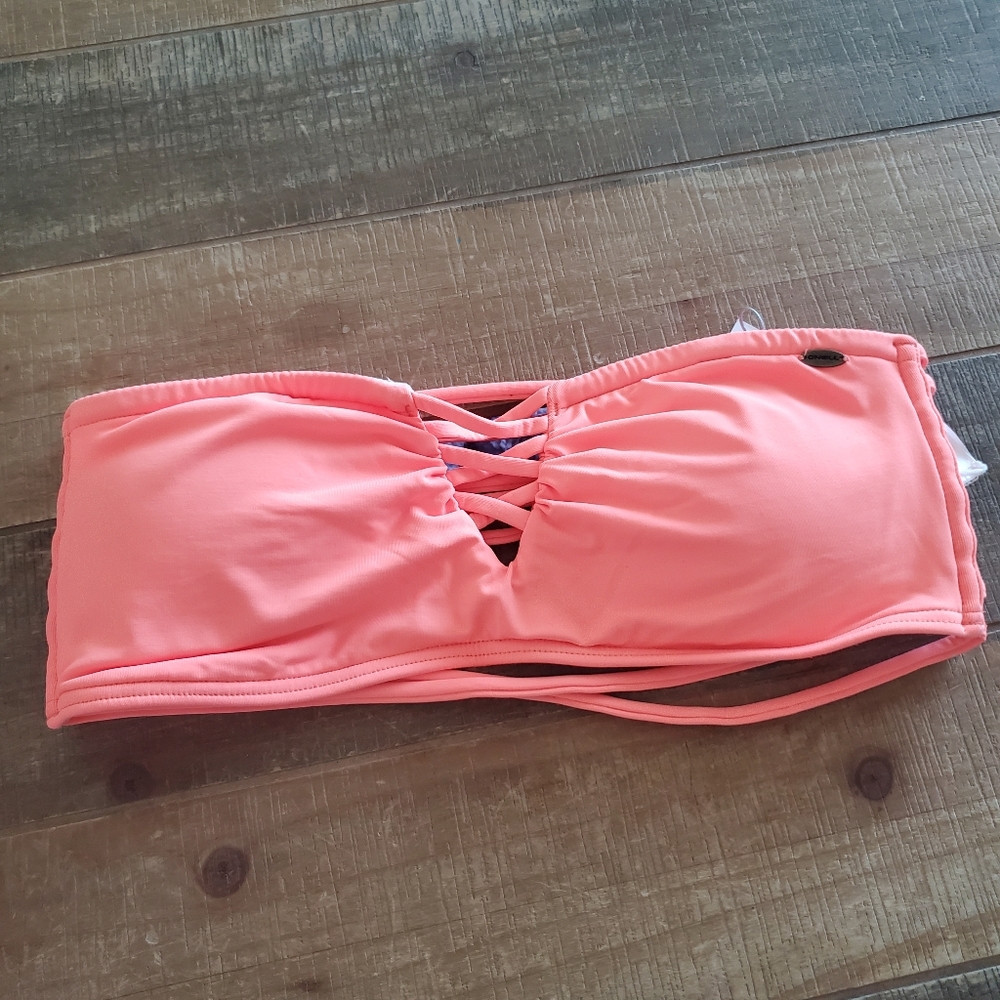 O'Neill Strappy Back Bandeau Swimsuit Top NWT
